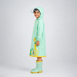 LSB Mint Giraffe Knee Length Raincoat for Kids