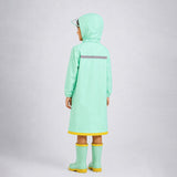 LSB Mint Giraffe Knee Length Raincoat for Kids