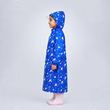 LSB Navy Blue Unicorn Print Knee-Length Raincoat for Kids