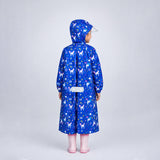 LSB Navy Blue Unicorn Print Knee-Length Raincoat for Kids