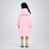 LSB Pink Giraffe Knee Length Raincoat for Kids