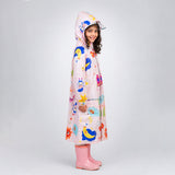 LSB Pink Sunshine Doodle Knee-Length Raincoat for Kids