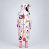 LSB Pink Sunshine Doodle Knee-Length Raincoat for Kids