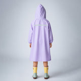 LSB Purple Giraffe Knee Length Raincoat for Kids