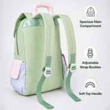 LSB 2 Pcs Gingham Girl Backpack & Pink Stainless Steel Water Bottle Rakhi Gift Combo for Kids with Free Rakhi