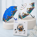 LSB 2 Pcs Blue & Grey Mexico Landmark Umbrella Rakhi Gift Combo for Kids with Free Rakhi
