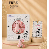 LSB 3 Pcs Shiny Mint Star Matching Backpack, Lunch Bag and Stationery Pouch Rakhi Gift Combo for Kids with Free Rakhi