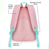LSB 3 Pcs Pink Cool Glasses Backpack, Lunch Bag & Stationery Pouch Rakhi Gift Combo for Kids with Free Rakhi