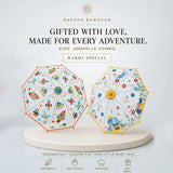 LSB 2 Pcs Elephant & Rocket Umbrella Rakhi Gift Combo for Kids with Free Rakhi