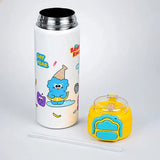 LSB 2 Pcs Buddy Water Bottle & Green Stainless Steel Lunch Box Rakhi Gift Combo for Kids with Free Rakhi & Jute drawstring bag.