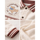 LSB Brown Striped Collar, Full Sleeves Jumpsuit Romper for Tiny Toddlers
