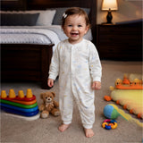 LSB Elephants holding Balloons, Full Sleeves Jumpsuit Romper for Tiny Toddlers