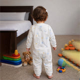 LSB Elephants holding Balloons, Full Sleeves Jumpsuit Romper for Tiny Toddlers