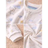 LSB Elephants holding Balloons, Full Sleeves Jumpsuit Romper for Tiny Toddlers