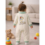 LSB Mint Collar Puppy, Full Sleeves Jumpsuit Romper for Tiny Toddlers