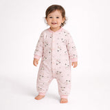 LSB Pink bunny and Hearts Full Sleeves Jumpsuit Romper for Tiny Toddlers