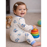 LSB Blue Plane Ride Full Sleeves Jumpsuit Romper for Tiny Toddlers