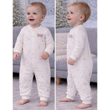 Pink Bow and Cherry, Full Sleeves Jumpsuit Hoodie Romper for Tiny Toddlers