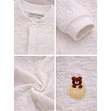 Hello Bear, Full Sleeves Jumpsuit Hoodie Romper for Tiny Toddlers