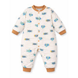 LSB Brown Submarine Full Sleeves Jumpsuit Romper for Tiny Toddlers