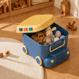 LSB Blue Cartoon Toy Bus-Shaped Kids Mini Toys/Cars Storage Box