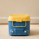 LSB Blue Cartoon Toy Bus-Shaped Kids Mini Toys/Cars Storage Box
