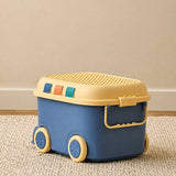 LSB Blue Cartoon Toy Bus-Shaped Kids Mini Toys/Cars Storage Box