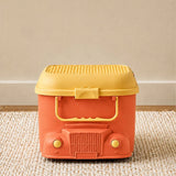 LSB Orange Cartoon Toy Bus-Shaped Kids Mini Toys/Cars Storage Box