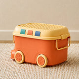 LSB Orange Cartoon Toy Bus-Shaped Kids Mini Toys/Cars Storage Box