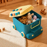 LSB Teal Cartoon Toy Bus-Shaped Kids Mini Toys/Cars Storage Box