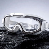LSB Black & White 3 dash Glass panel styled Anti Fog UV Protection leakproof design Swim Goggles for 12 yrs + & Adults