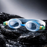 LSB Blue & Green Croc Face, Anti Fog UV Protection Leakproof Design Swim Goggles for Kids, 5yrs - 10yrs