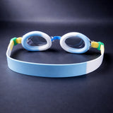 LSB Blue & Green Croc Face, Anti Fog UV Protection Leakproof Design Swim Goggles for Kids, 5yrs - 10yrs