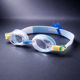 LSB Blue & Green Croc Face, Anti Fog UV Protection Leakproof Design Swim Goggles for Kids, 5yrs - 10yrs