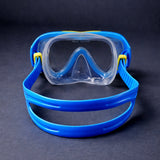 LSB Snorkelling Scuba Diving Mask, Blue Neon Green Anti Fog underwater snorkelling Goggles for Kids & Adults, 10yrs and above