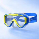 LSB Snorkelling Scuba Diving Mask, Blue Neon Green Anti Fog underwater snorkelling Goggles for Kids & Adults, 10yrs and above