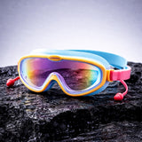 LSB Blue, Orange & Red Anti-Fog UV Protection Leakproof Swim Goggles for Kids, 4–10 Years