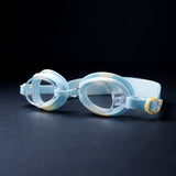 LSB Blue & Yellow Dog Face, Anti Fog UV Protection Leakproof Design Swim Goggles for Kids, 5yrs - 10yrs