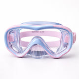 LSB Snorkelling Scuba Diving Mask Pink Blue Anti Fog underwater snorkelling Goggles for Kids & Adults, 10yrs and above
