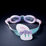 LSB Pink & White Bow Face, Anti Fog UV Protection Leakproof Design Swim Goggles for Kids, 5yrs - 10yrs