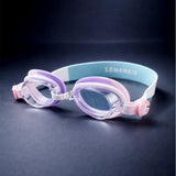 LSB Pink & White Bow Face, Anti Fog UV Protection Leakproof Design Swim Goggles for Kids, 5yrs - 10yrs
