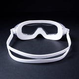 LSB White 3 dash Glass panel styled Anti Fog UV Protection leakproof design Swim Goggles for 12 yrs + & Adults