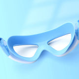 LSB Blue Bordered White Anti Fog UV Protection Leakproof Design Swim Goggles for Kids, 5yrs - 10yrs