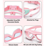 LSB Pink Mint white border, Anti Fog UV Protection Leakproof Design Swim Goggles for Kids, 5yrs - 10yrs