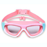 LSB Pink Mint white border, Anti Fog UV Protection Leakproof Design Swim Goggles for Kids, 5yrs - 10yrs