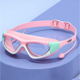 LSB Pink Mint white border, Anti Fog UV Protection Leakproof Design Swim Goggles for Kids, 5yrs - 10yrs
