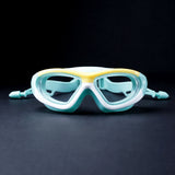LSB White Bordered Mint Anti Fog UV Protection Leakproof Design Swim Goggles for Kids, 5yrs - 10yrs