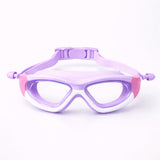 LSB White Bordered Purple Anti Fog UV Protection Leakproof Design Swim Goggles for Kids, 5yrs - 10yrs