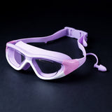 LSB White Bordered Purple Anti Fog UV Protection Leakproof Design Swim Goggles for Kids, 5yrs - 10yrs