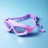LSB White Bordered Purple Anti Fog UV Protection Leakproof Design Swim Goggles for Kids, 5yrs - 10yrs